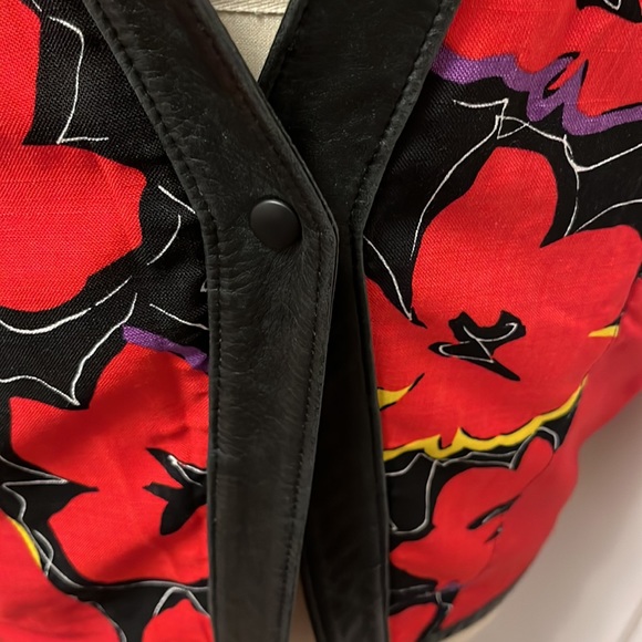 Vintage Linen & Leather blazer - Picture 9 of 10